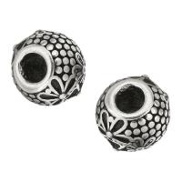 Stainless Steel Beads, polished, with flower pattern Approx 3mm 