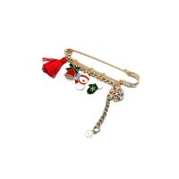 Christmas Jewelry Brooch , Zinc Alloy, plated, Christmas Design & fashion jewelry & for woman & enamel 