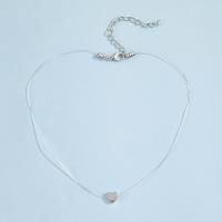 Zinc Alloy Necklace, with 2.76 extender chain, Heart, fashion jewelry & for woman .6 Inch 