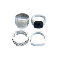 Zinc Alloy Ring Set, 4 pieces & fashion jewelry & for woman & enamel, original color 