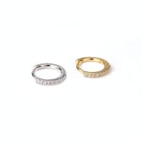 Cubic Zirconia Micro Pave Brass Earring, plated, fashion jewelry & micro pave cubic zirconia 8mm 