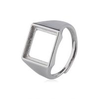 Sterling Silber Lünette Ring-Unter, 925er Sterling Silber, platiniert, DIY & verschiedene Größen vorhanden, verkauft von PC