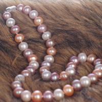 Natural Freshwater Pearl Necklace, for woman, multi-colored, 8-9MM Approx 15.23 Inch 