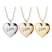 Fashion Locket Necklace, Brass, with 1.97inch extender chain, Heart, plated, for woman Approx 15.75 Inch 