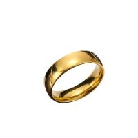 Stainless Steel Finger Ring, Round, real gold plated, fashion jewelry & Unisex 