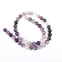 Fluorit Perlen, lila Fluorit, poliert, DIY, violett, Länge:39 cm, verkauft von Strang