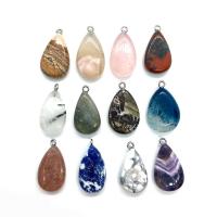 Gemstone Jewelry Pendant, Natural Stone, Teardrop 