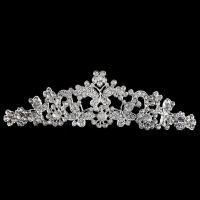Bridal Tiaras, Zinc Alloy, Butterfly, silver color plated, for woman & with rhinestone 