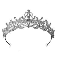 Bridal Tiaras, Zinc Alloy, Flower, plated, for woman & with rhinestone & hollow 