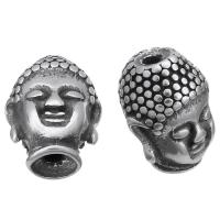 Edelstahl Perlen, Buddha, originale Farbe, 10x14x10mm, Bohrung:ca. 2mm, verkauft von PC