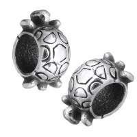 Stainless Steel Large Hole Beads, Turtle, original color Approx 5mm 