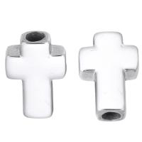Stainless Steel Beads, Cross, plated Approx 3mm 