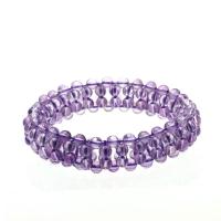 Bracelets quartz, améthyste, fait à la main, pour femme, violet, 4mm, Vendu par brin
