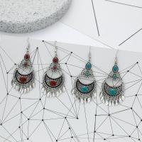 Fashion Fringe Earrings, Zinc Alloy, fashion jewelry & for woman & enamel, original color 