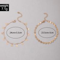 Zinc Alloy Anklet, gold color plated, fashion jewelry 