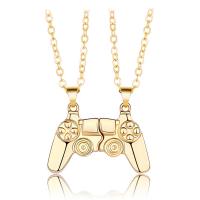 Zinc Alloy Puzzle Couple Necklace, with brass chain, plated, 2 pieces & for couple Approx 21.6 Inch 