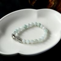 Jadeite Bracelet, with 925 Sterling Silver, for woman, 26*11.7*7.5mm,7.5mm Approx 14-16 cm 