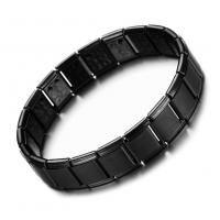 Stainless Steel Bracelet, plated, for man, black, 13mm Approx 7.68 Inch 