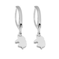 Stainless Steel Leverback Earring, 316 Stainless Steel, for woman, silver color, 8-15mm 