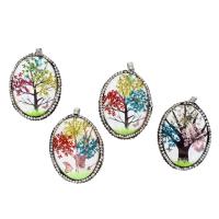Resin Brass Pendants, with Rhinestone Clay Pave & Resin, time gem jewelry 
