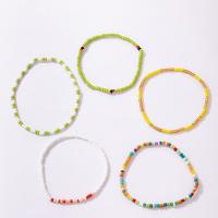Glass Seed Beads Bracelets, Seedbead, bracelet, 5 pieces & fashion jewelry, mixed colors 