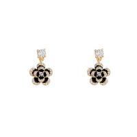 Cubic Zircon (CZ) Drop Earring, Zinc Alloy, Flower, high quality plated, fashion jewelry & micro pave cubic zirconia & for woman 