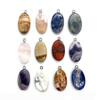 Pendentif bijoux de pierre gemme, Pierre naturelle, ovale, plus de couleurs à choisir Vendu par PC