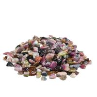 Чипы драгоценных камней, Турмалин, Комкообразная форма, разный размер для выбора & нет отверстия, разноцветный, 100G/Лот, продается Лот