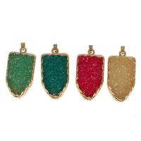 Resin Brass Pendants, with Resin 