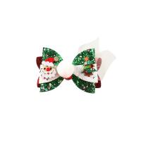 Weihnachts-Haar-Clip, Zinklegierung, mit Plüsch & Baumwollsamt, Weihnachts-Design & Modeschmuck & für Frau, 56x81mm, verkauft von PC