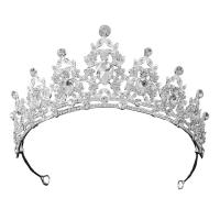 Bridal Tiaras, Zinc Alloy, with Crystal, plated, for woman & with rhinestone & hollow 