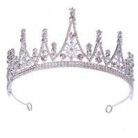 Bridal Tiaras, Zinc Alloy, plated, for woman & with rhinestone & hollow 