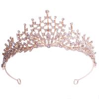 Bridal Tiaras, Zinc Alloy, plated, for woman & with rhinestone & hollow 