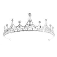 Bridal Tiaras, Zinc Alloy, with Crystal, plated, for woman & with rhinestone & hollow 