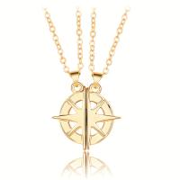 Couple Zinc Alloy Necklace, with brass chain & Wax Cord, with 1.96inch extender chain, Hexagram, plated, with magnetic & for couple & hollow Approx 21.6 Inch 