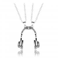 Couple Zinc Alloy Necklace, with Wax Cord, plated, 2 pieces & with magnetic & for couple Approx 21.6 Inch 