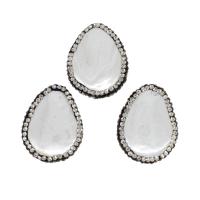 Perlas plásticas Abalorio, con Arcilla analiar de diamantes de imitación AB, color mixto, 34x26x8mm, Vendido por UD