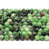 Perles en rouge vert, Rubis en Zoïsite, Rond, poli, DIY & facettes, couleurs mélangées cm, Vendu par brin