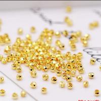 Brass Jewelry Beads, 18K Gold, with Brass, Rhombus, plated, Mini 
