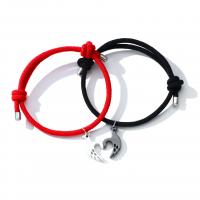 Bracelet de couple, alliage de zinc, avec corde de cire, oiseau, Placage, magnétique & pour le couple, plus de couleurs à choisir, 65-80mm, Vendu par fixé