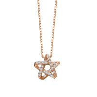 Harz Messing Halskette, Stern, plattiert, Kastenkette & für Frau & mit Strass & hohl, keine, Länge:ca. 16 ZollInch, verkauft von Strang