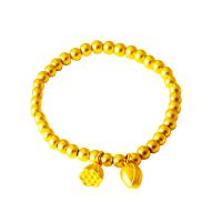 Brass Bracelets, real gold plated, for woman, 5mm Approx 7.67 Inch 