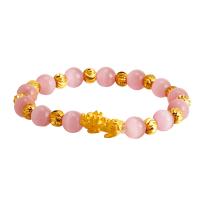 Gemstone Bracelets, Brass, with Gemstone, Fabulous Wild Beast, real gold plated, for woman 