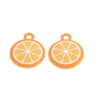 Imitation Fruit Resin Pendant, Orange, mixed colors 
