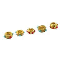 Zinc Alloy Spacer Beads, with Lampwork, Natural & DIY 