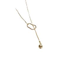 Zinc Alloy Necklace, gold color plated, gold, 7mm Approx 25.6 Inch 