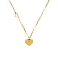 Zinc Alloy Necklace, with 2Inch extender chain, Heart, gold color plated, gold Approx 15.7 Inch 