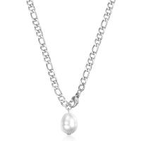 Titan Schmuck Halskette, Titanstahl, mit Kunststoff Perlen, mit Verlängerungskettchen von 1.97, plattiert, Modeschmuck, keine, Länge:45 cm, verkauft von PC