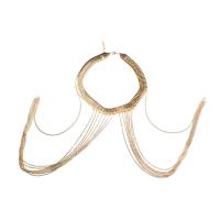 Fashion Fringe Necklace, Zinc Alloy, Tassel, gold color plated, fashion jewelry & for woman Approx 17.5 Inch 