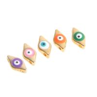 Evil Eye Jewelry Connector, Zinc Alloy, Rhombus, enamel 